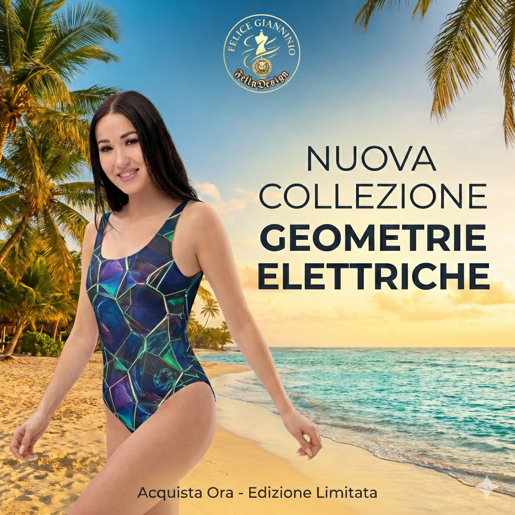 FelinDesign Women's One-Piece Swimsuit - 4-Way Stretch Chlorine Resistant - FelinDesign