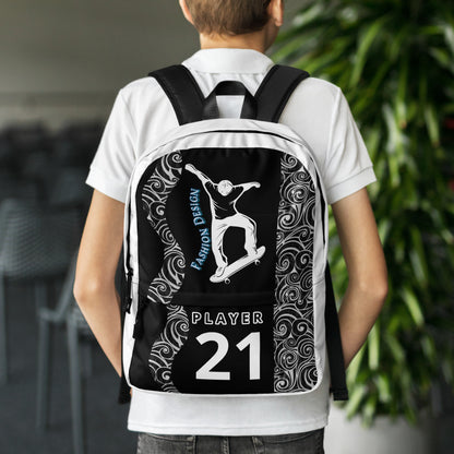 FelinDesign Backpack for Men and Women | Waterproof Medium Travel and Sport Bag with Laptop Pocket | Stylish Skateboard-Inspired Design - FelinDesign