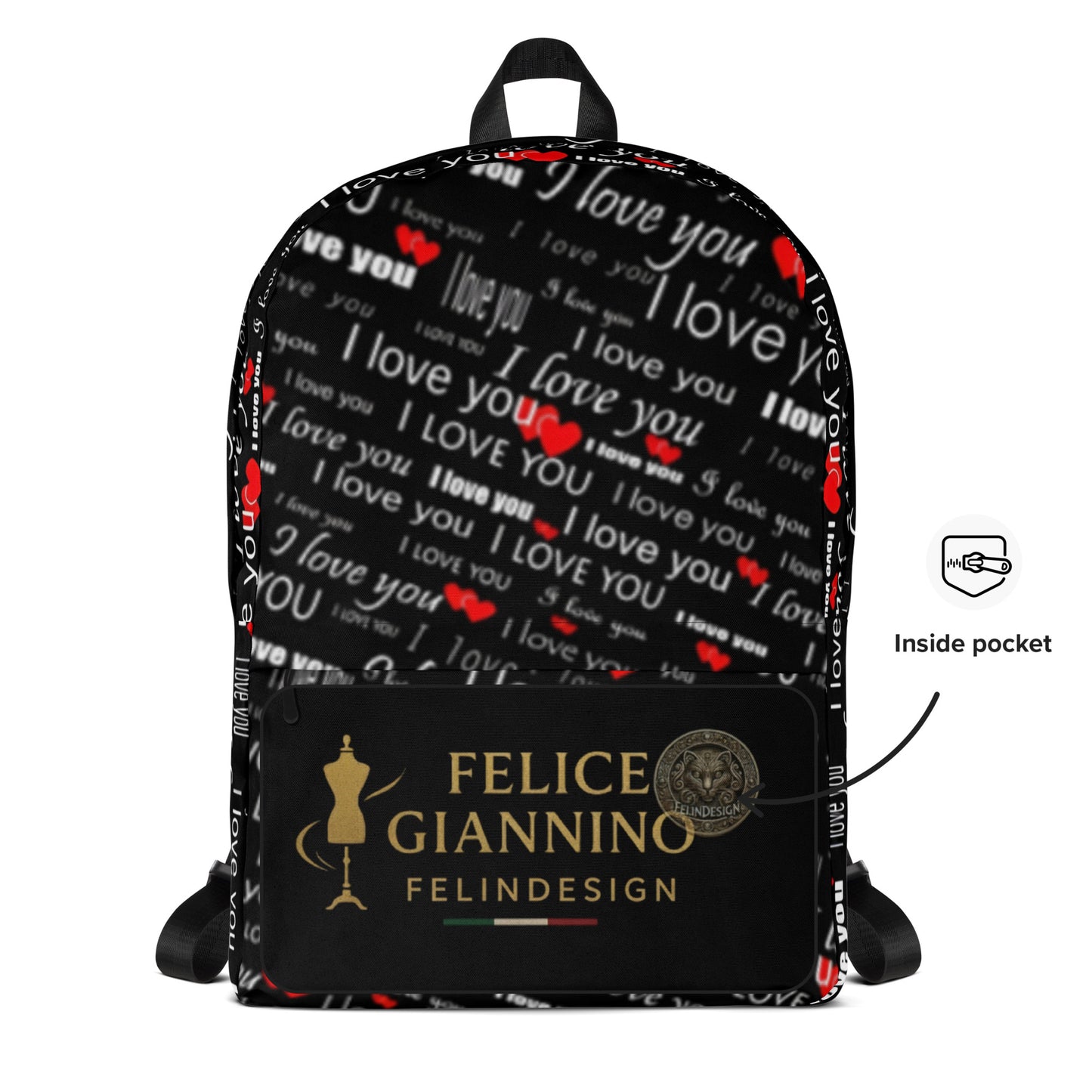 personalized backpack, romantic streetwear, gift for her/him, designer school backpack. - FelinDesign