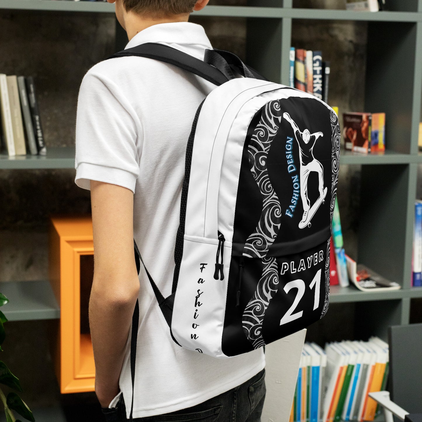 FelinDesign Backpack for Men and Women | Waterproof Medium Travel and Sport Bag with Laptop Pocket | Stylish Skateboard-Inspired Design - FelinDesign