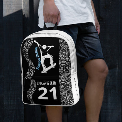 FelinDesign Backpack for Men and Women | Waterproof Medium Travel and Sport Bag with Laptop Pocket | Stylish Skateboard-Inspired Design - FelinDesign