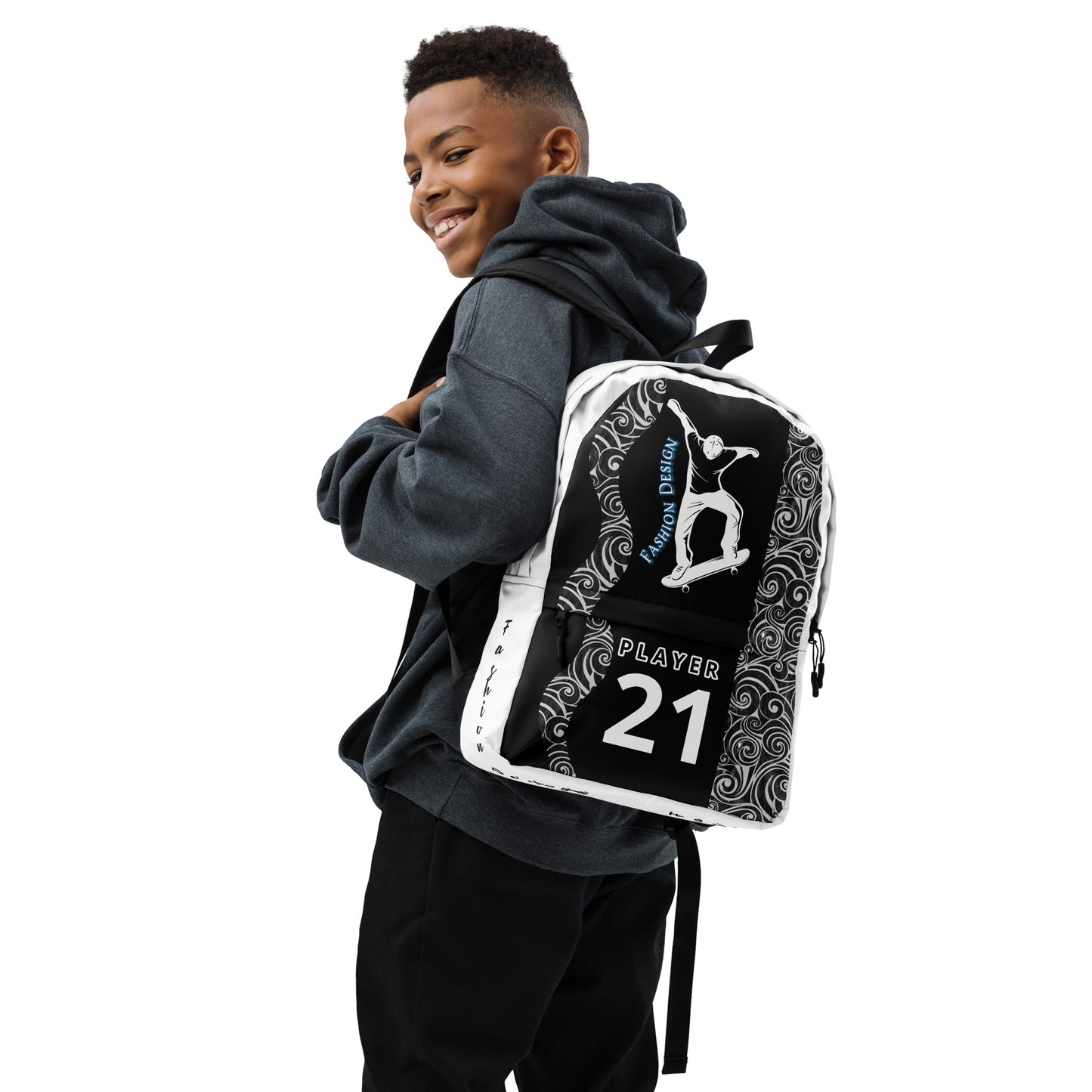 FelinDesign Backpack for Men and Women | Waterproof Medium Travel and Sport Bag with Laptop Pocket | Stylish Skateboard-Inspired Design - FelinDesign