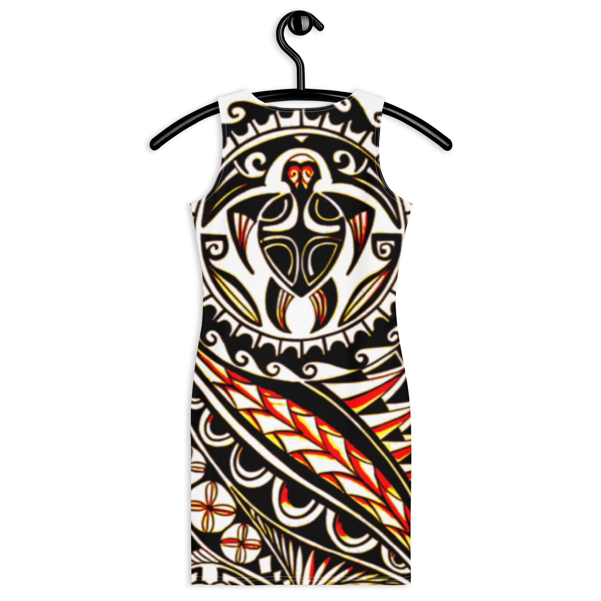 FelinDesign Elegant Maori Style Bodycon Dress for Women Stretch Casual Ceremony - FelinDesign