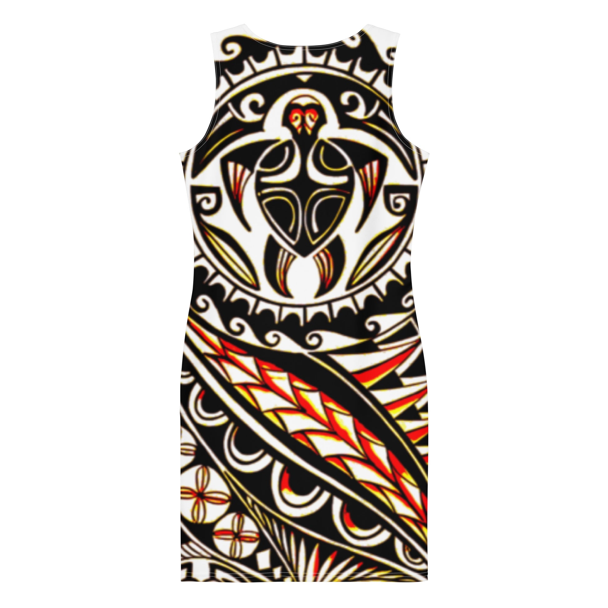 FelinDesign Elegant Maori Style Bodycon Dress for Women Stretch Casual Ceremony - FelinDesign