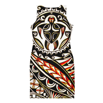 FelinDesign Elegant Maori Style Bodycon Dress for Women Stretch Casual Ceremony - FelinDesign