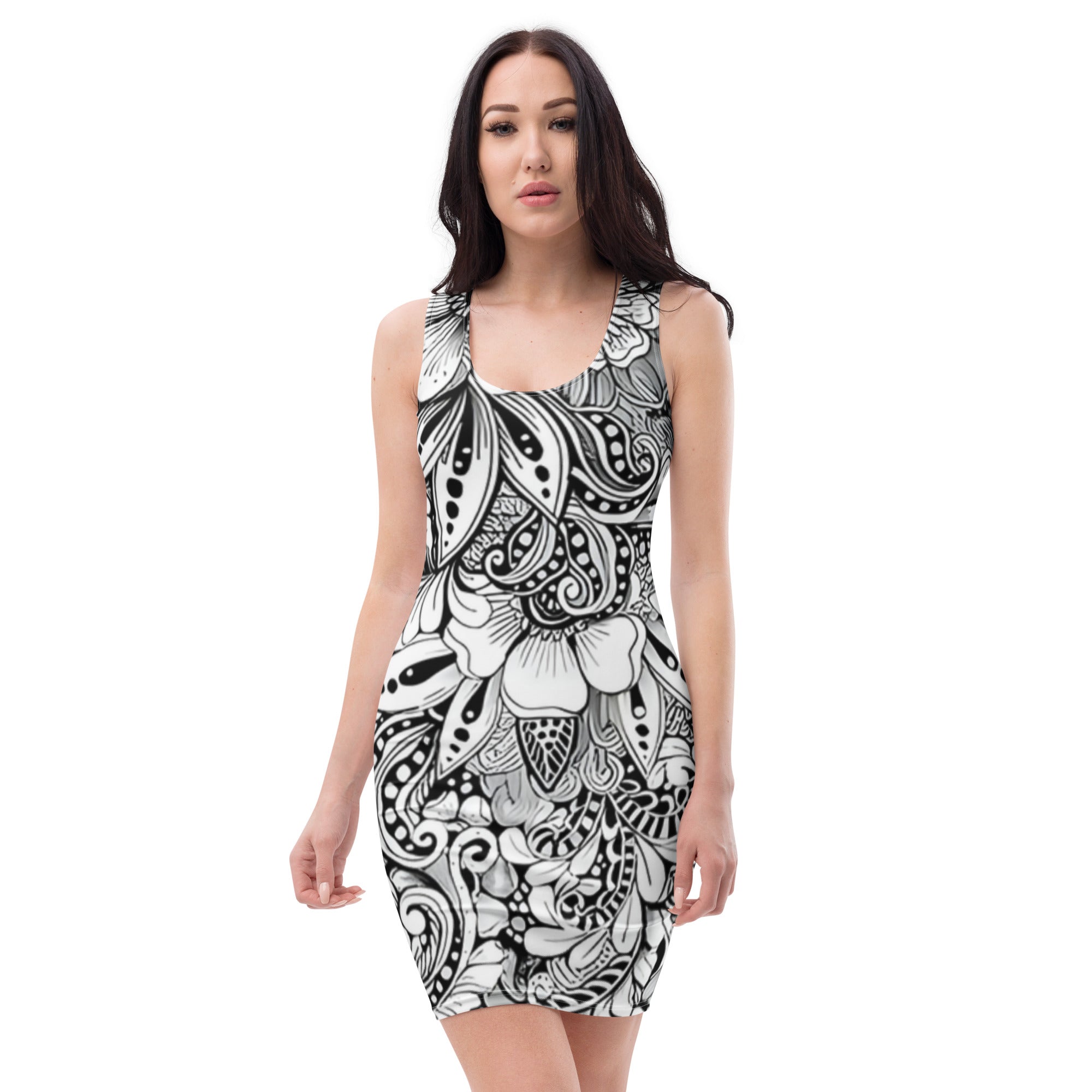 "Floral Elegance" Midi Dress – Felice Giannino Collection - FelinDesign