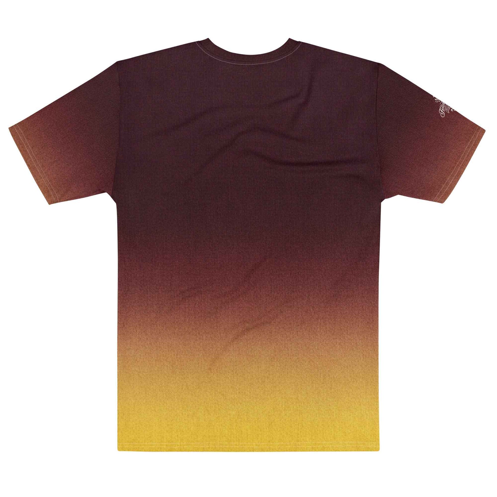 Men’s cotton crew neck t-shirt black/Yellow