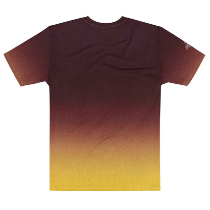 Men’s cotton crew neck t-shirt black/Yellow