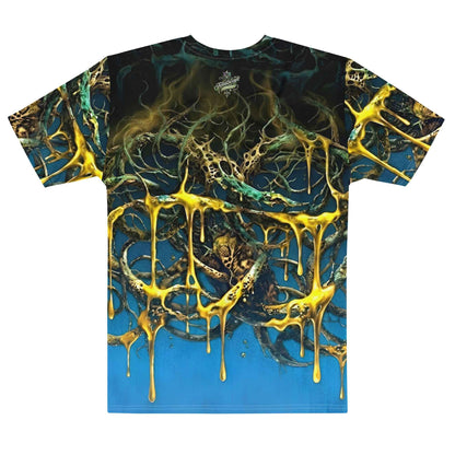 FelinDesign Toxic Blue Men's Cotton Crew Neck T-Shirt