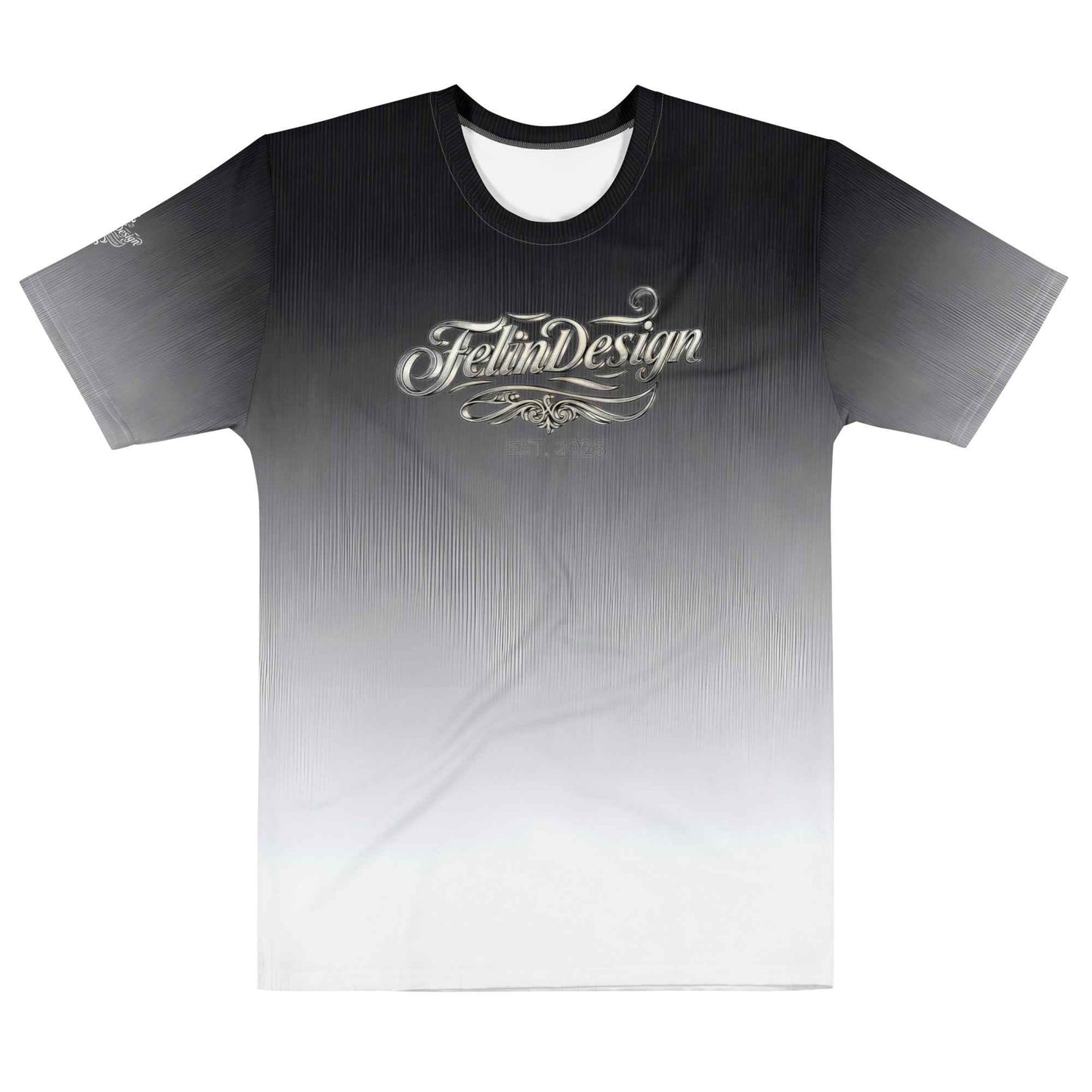 Men’s cotton crew neck t-shirt black/White