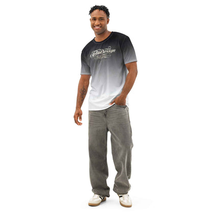 Men’s cotton crew neck t-shirt black/White