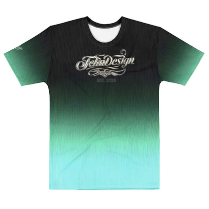 Men’s cotton crew neck t-shirt Unisex black/Pastel green