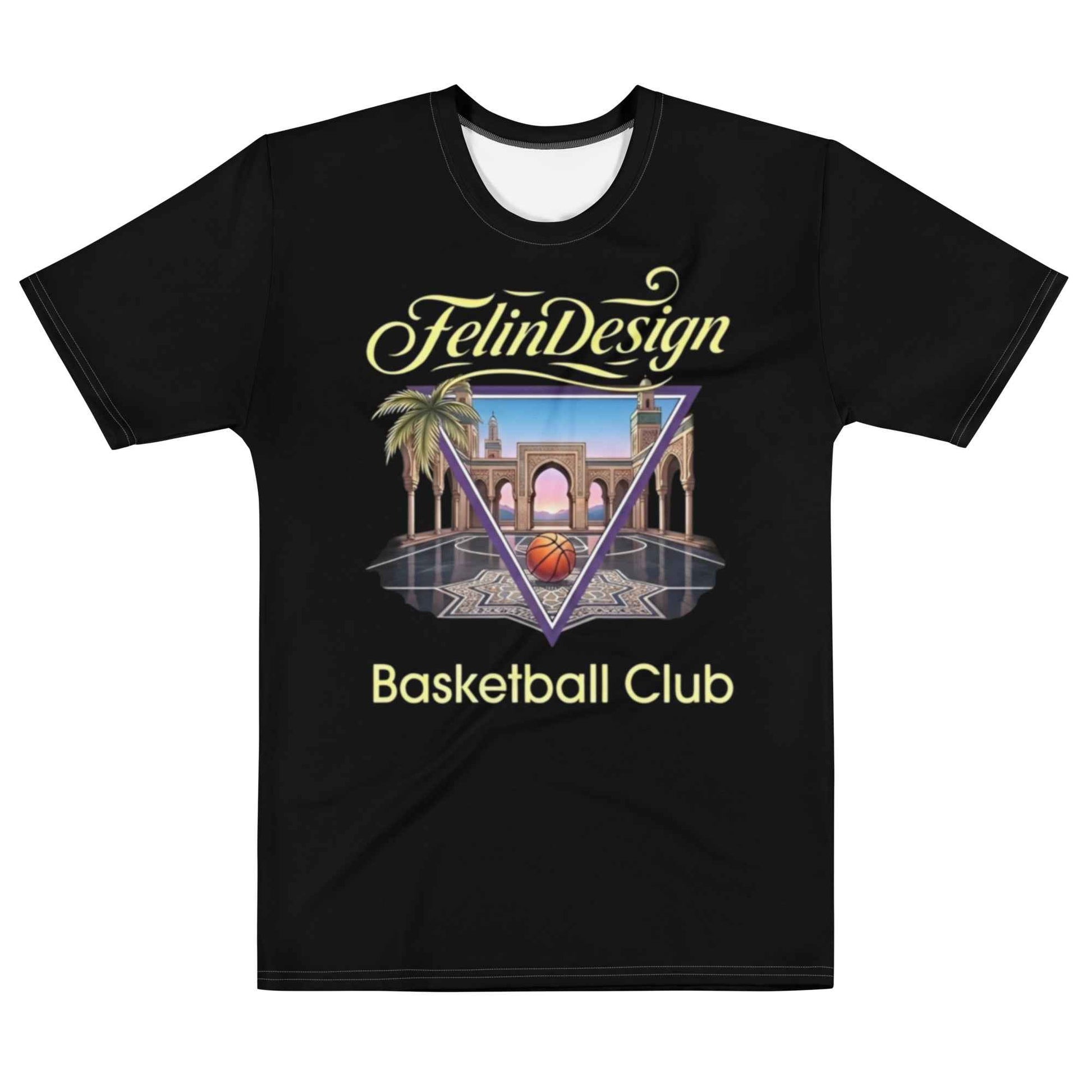 FelinDesign BasketBall Club Men's Cotton Crew Neck T-Shirt