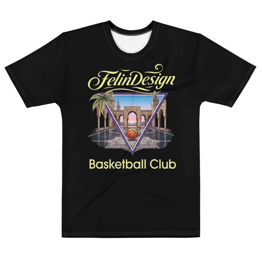 FelinDesign BasketBall Club Men's Cotton Crew Neck T-Shirt