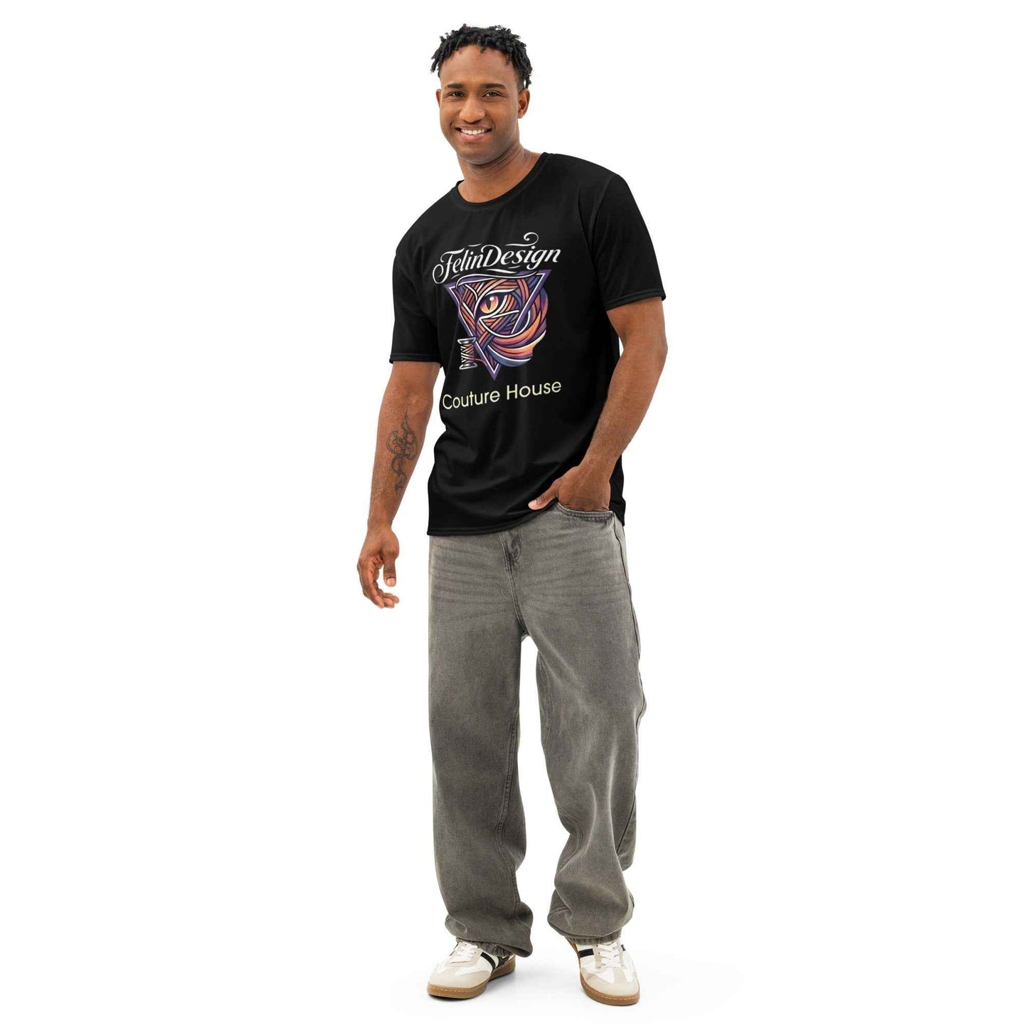 FelinDesign Couture House Men's Cotton Crew Neck T-Shirt