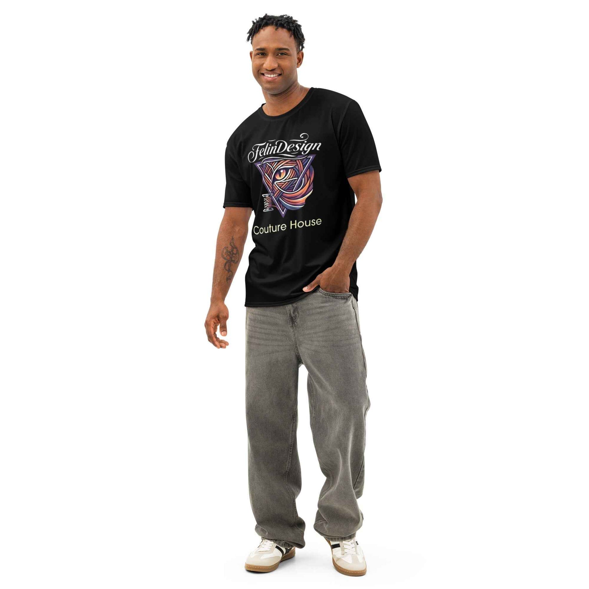 FelinDesign Couture House Men's Cotton Crew Neck T-Shirt