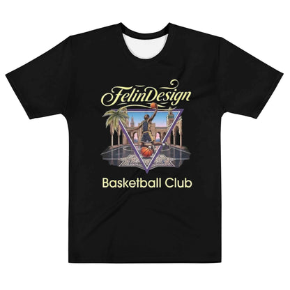 FelinDesign Jump BasketBall Club Men's Cotton Crew Neck T-Shirt