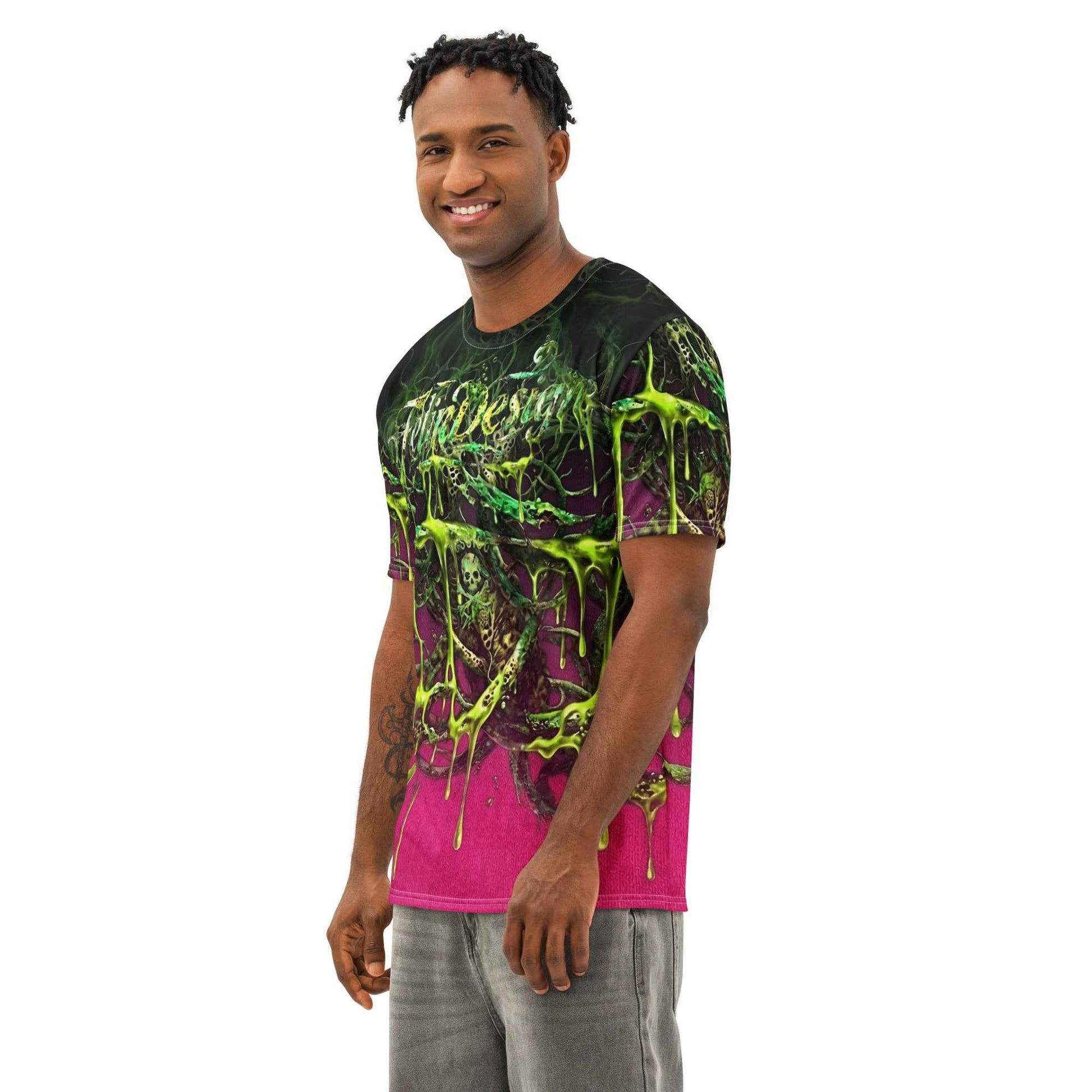 FelinDesign Toxic fuchsia Men's Cotton Crew Neck T-Shirt