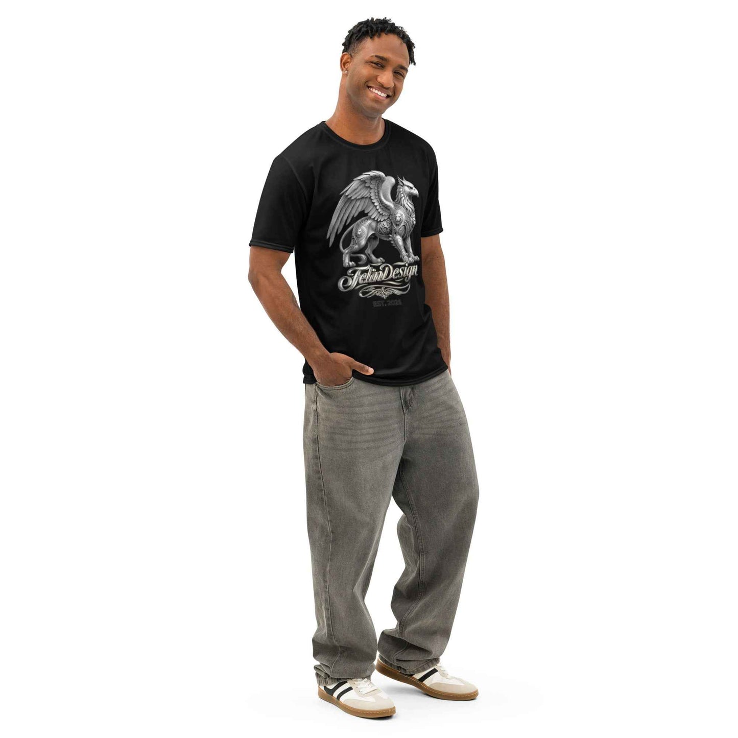 FelinDesign Griffon Men's Cotton Crew Neck T-Shirt