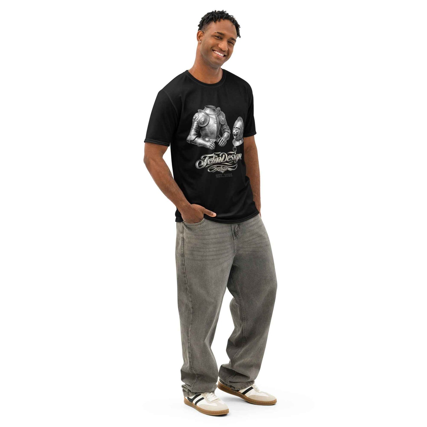 FelinDesign Armor  Men's Cotton Crew Neck T-Shirt