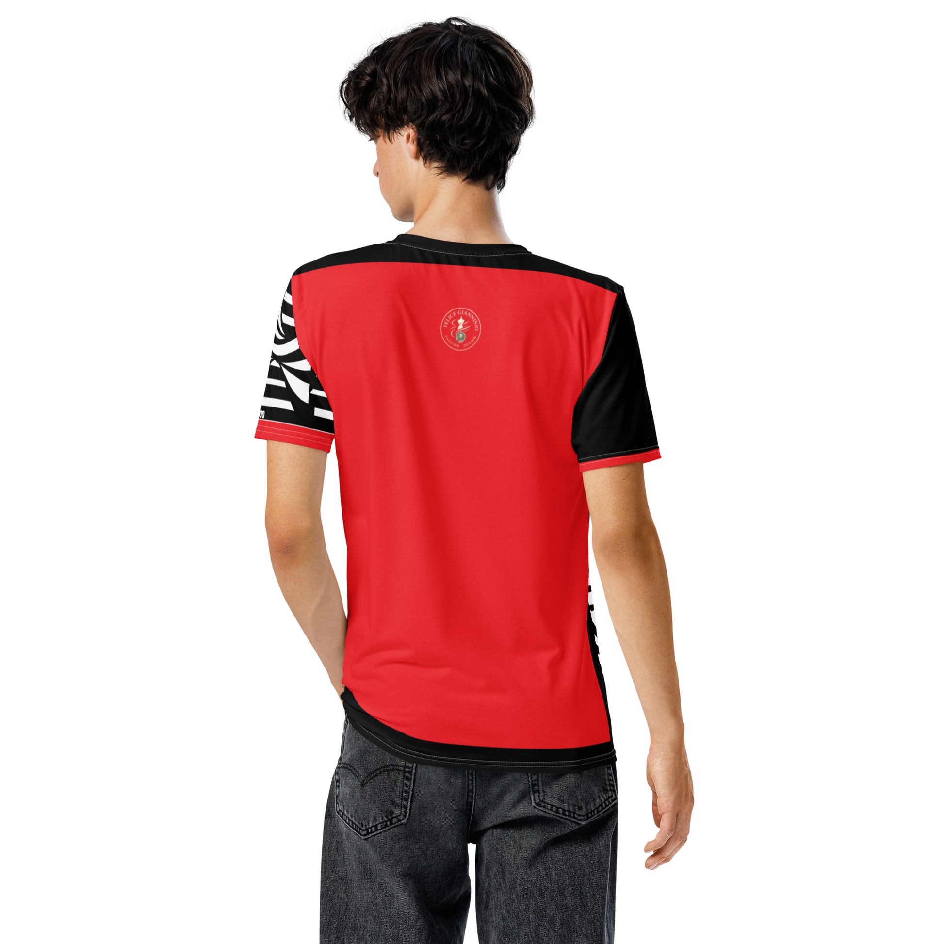 FelinDesign /500 Collection Men's Elegant Red Slim Fit Soft Cotton Casual Fashion T-Shirt - FelinDesign