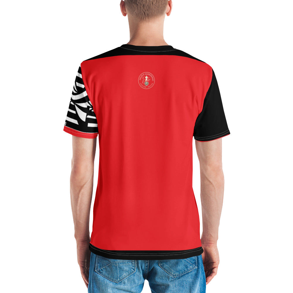 FelinDesign /500 Collection Men's Elegant Red Slim Fit Soft Cotton Casual Fashion T-Shirt - FelinDesign