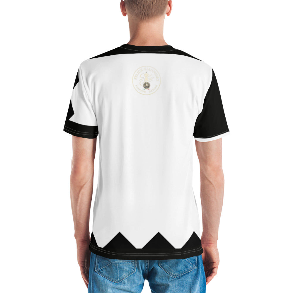 FelinDesign Men's Elegant Soft Cotton T-Shirt, Casual Shirt with Feline Art Print, Autumn Winter Men's Fashion - FelinDesign