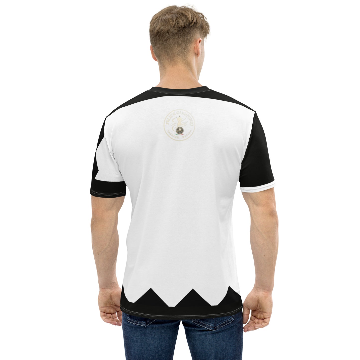 FelinDesign Men's Elegant Soft Cotton T-Shirt, Casual Shirt with Feline Art Print, Autumn Winter Men's Fashion - FelinDesign