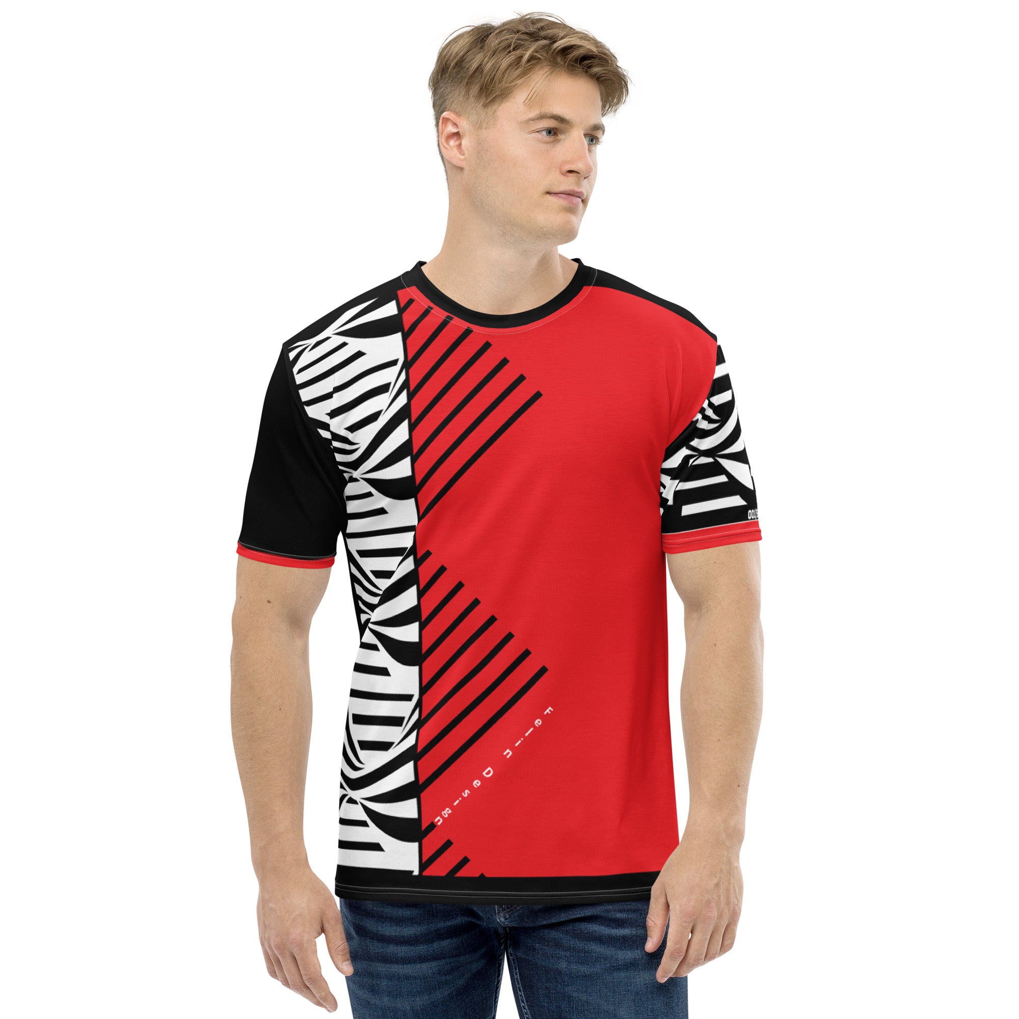 FelinDesign /500 Collection Men's Elegant Red Slim Fit Soft Cotton Casual Fashion T-Shirt - FelinDesign