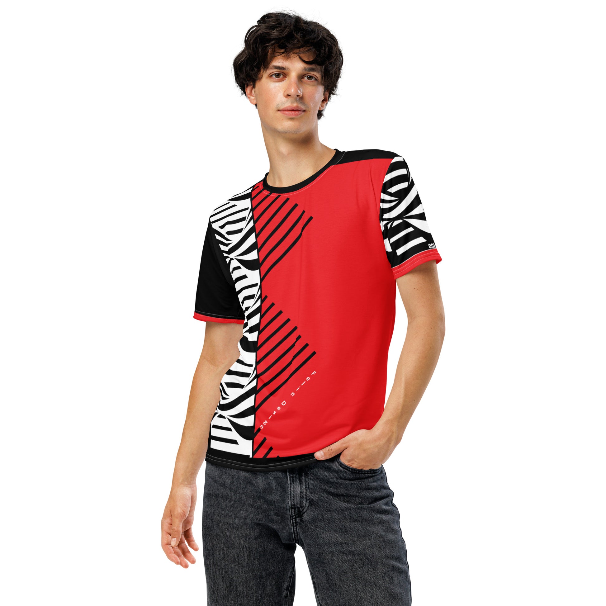 FelinDesign /500 Collection Men's Elegant Red Slim Fit Soft Cotton Casual Fashion T-Shirt - FelinDesign