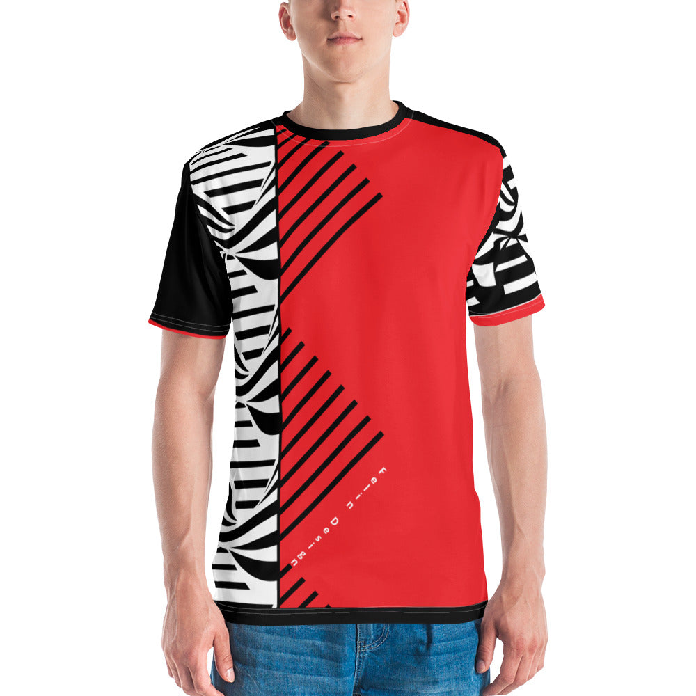 FelinDesign /500 Collection Men's Elegant Red Slim Fit Soft Cotton Casual Fashion T-Shirt - FelinDesign