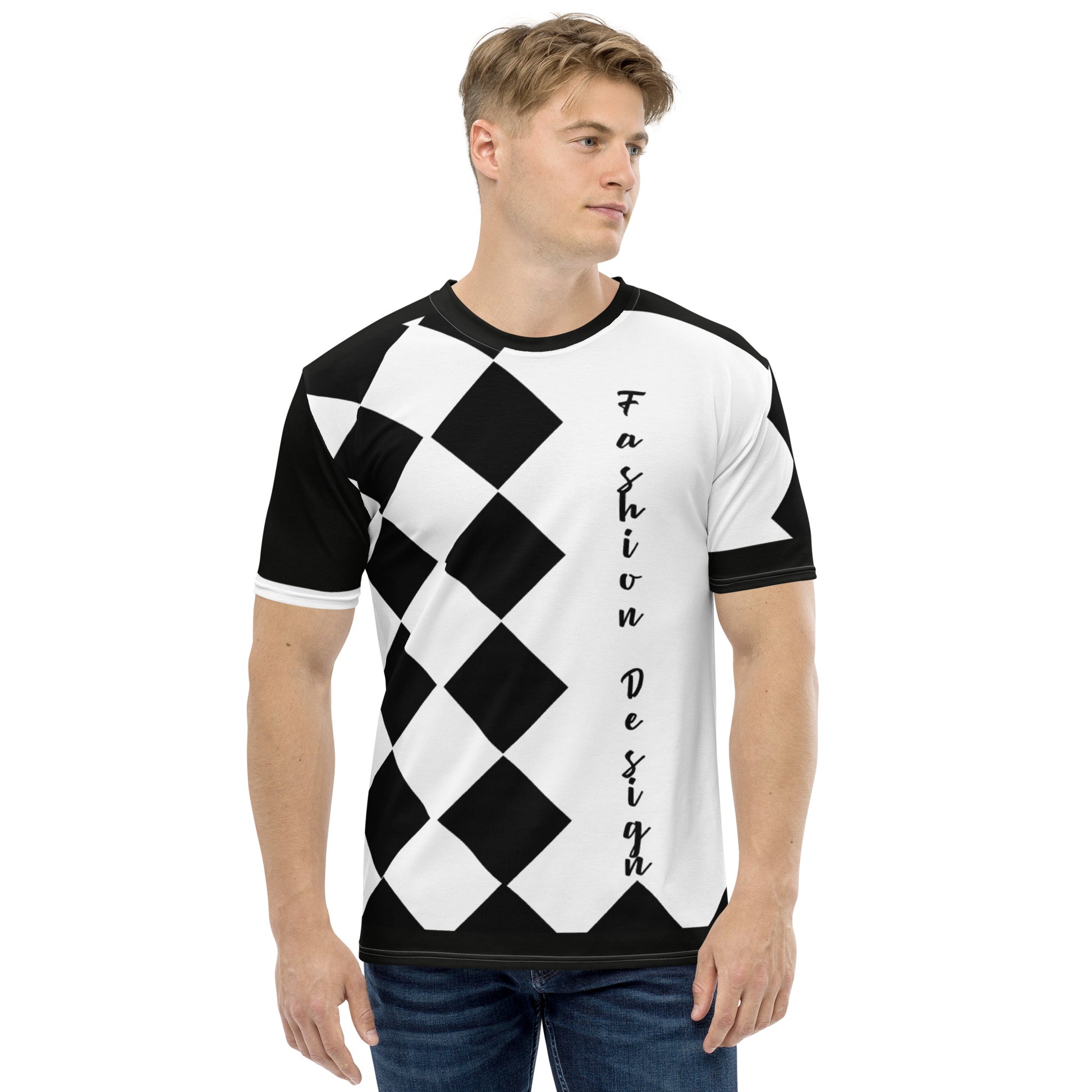 FelinDesign Men's Elegant Soft Cotton T-Shirt, Casual Shirt with Feline Art Print, Autumn Winter Men's Fashion - FelinDesign