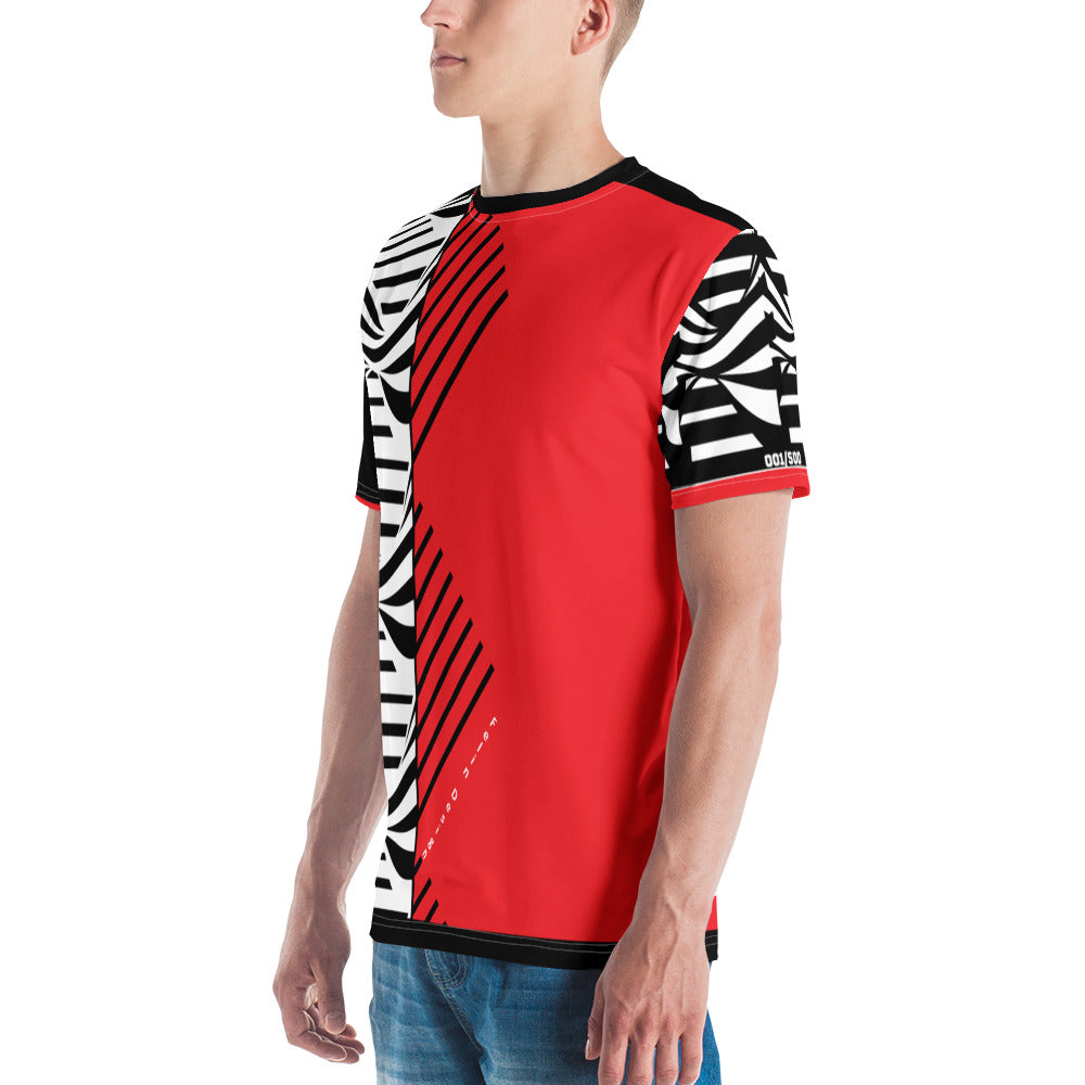 FelinDesign /500 Collection Men's Elegant Red Slim Fit Soft Cotton Casual Fashion T-Shirt - FelinDesign