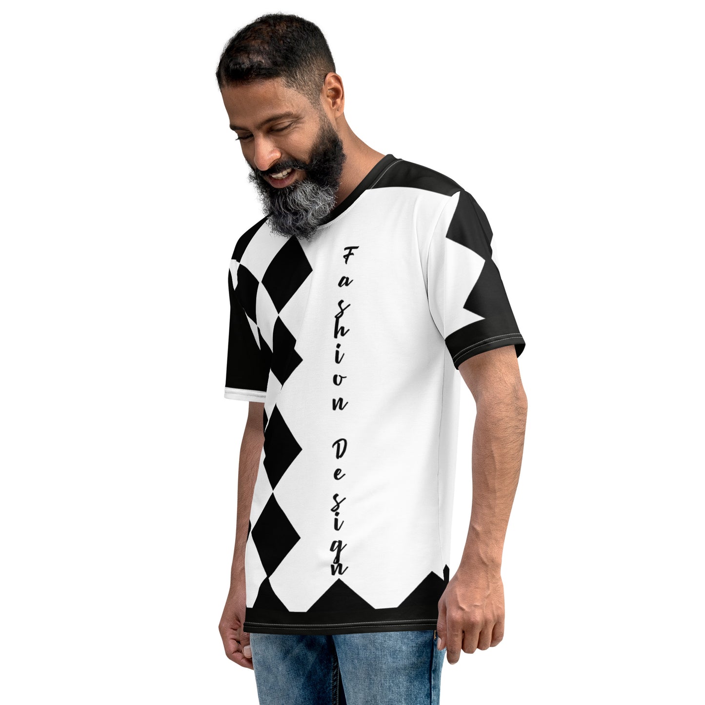 FelinDesign Men's Elegant Soft Cotton T-Shirt, Casual Shirt with Feline Art Print, Autumn Winter Men's Fashion - FelinDesign
