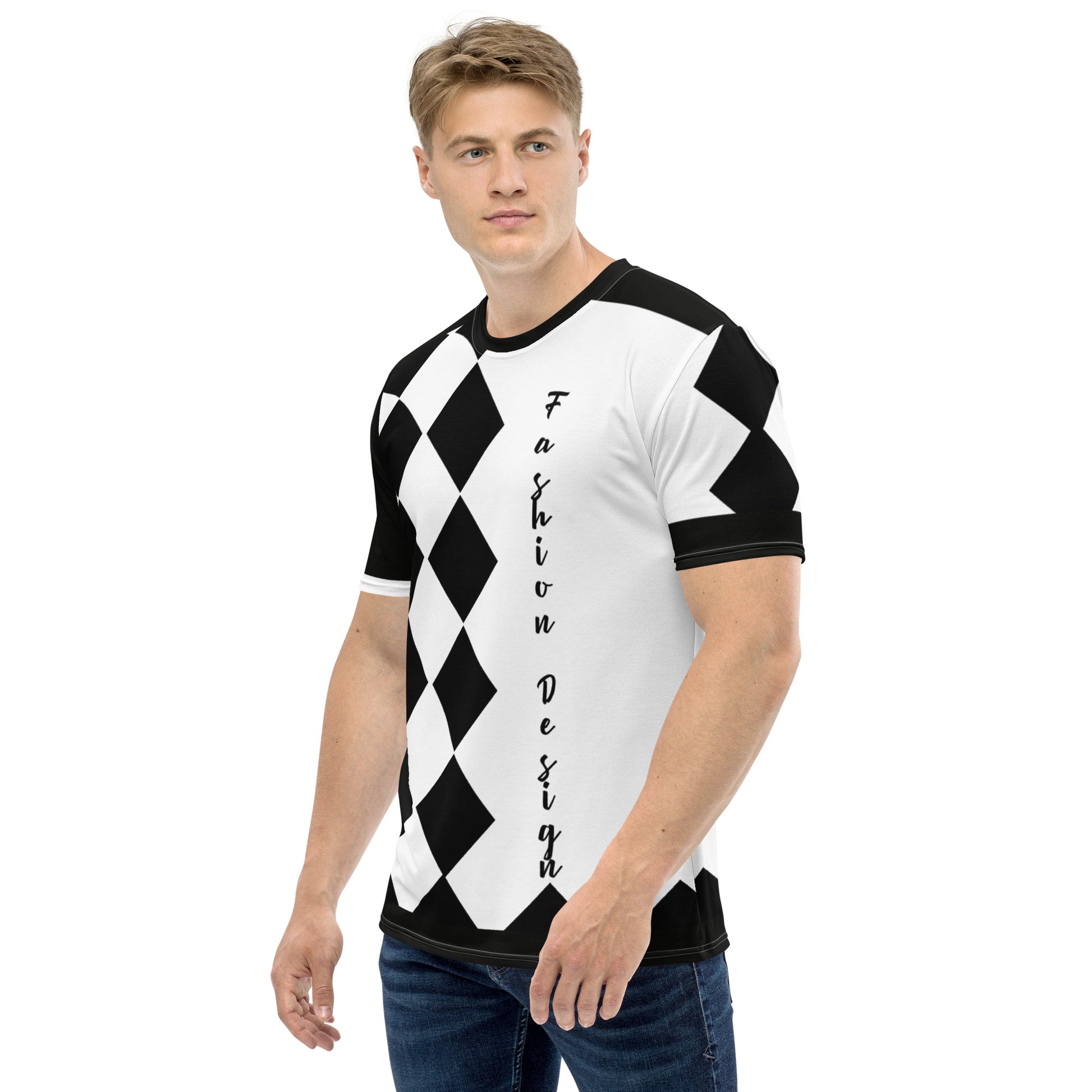 FelinDesign Men's Elegant Soft Cotton T-Shirt, Casual Shirt with Feline Art Print, Autumn Winter Men's Fashion - FelinDesign