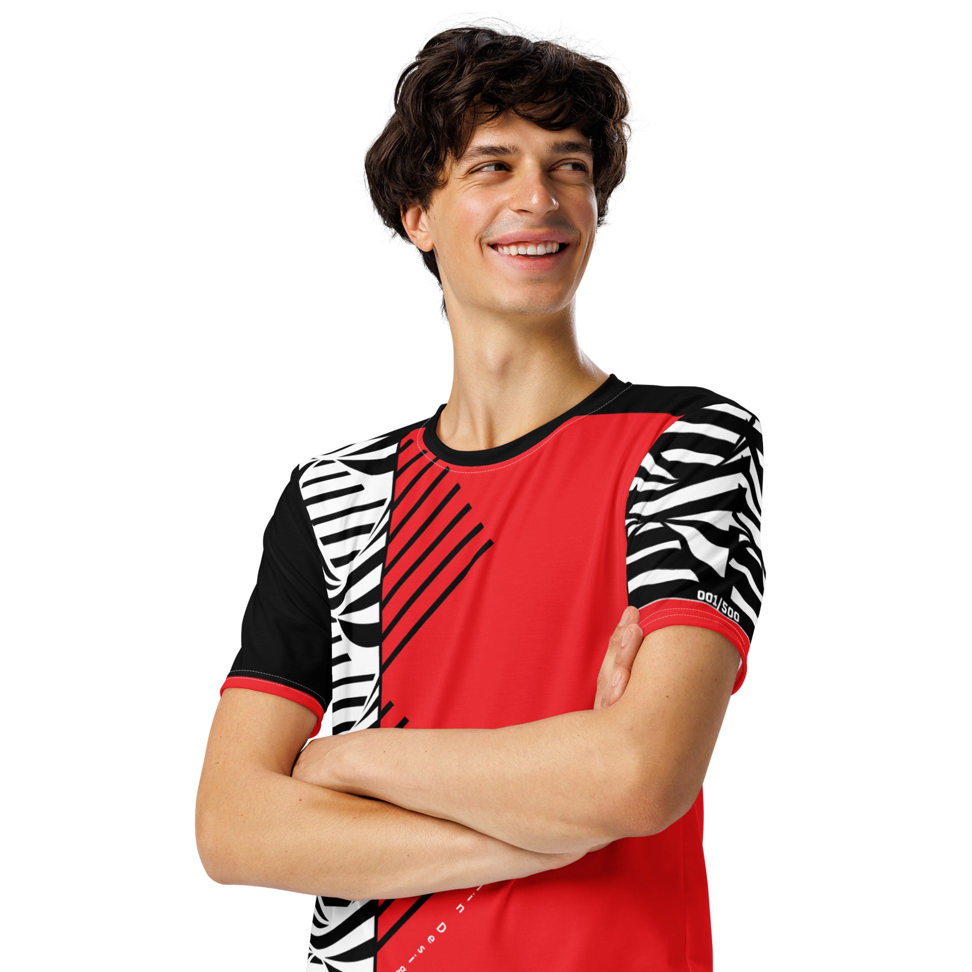 FelinDesign /500 Collection Men's Elegant Red Slim Fit Soft Cotton Casual Fashion T-Shirt - FelinDesign