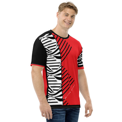 FelinDesign /500 Collection Men's Elegant Red Slim Fit Soft Cotton Casual Fashion T-Shirt - FelinDesign