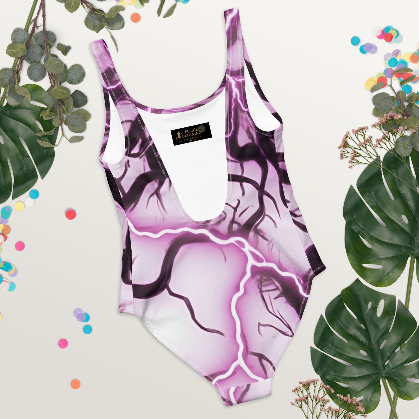 Women's Cheeky One-Piece Swimsuit - 4-Way Stretch Chlorine Resistant - FelinDesign