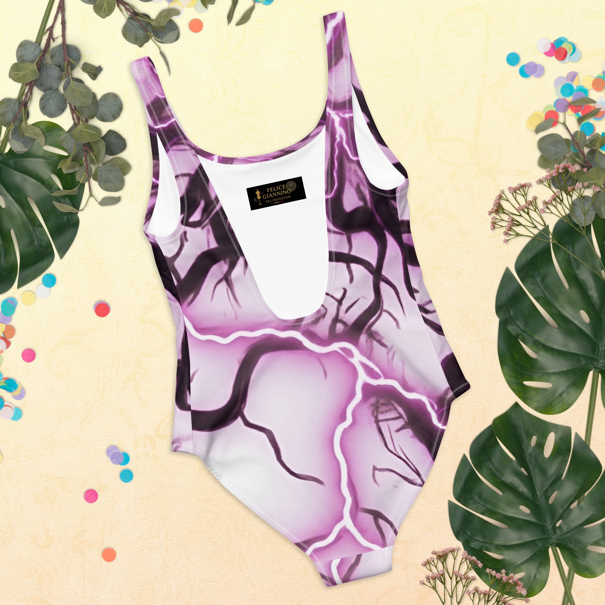 Women's Cheeky One-Piece Swimsuit - 4-Way Stretch Chlorine Resistant - FelinDesign