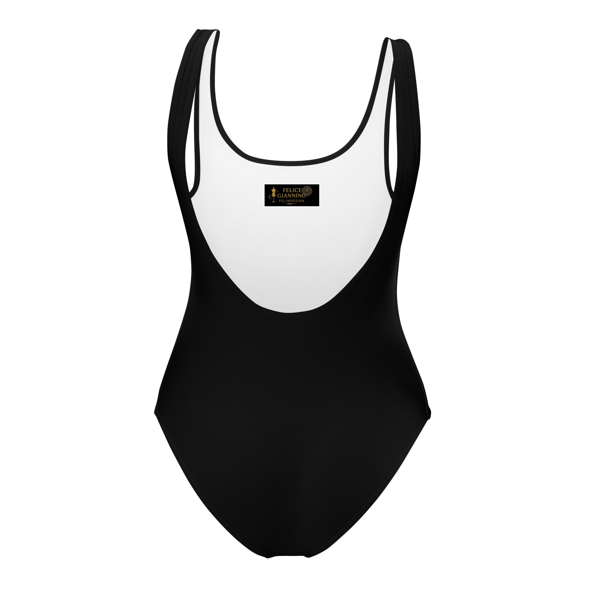Black Minimal Chic One-Piece Swimsuit 2026 | Women's Solid-Color Beachwear | Summer Essentials Collection FelinDesign - FelinDesign