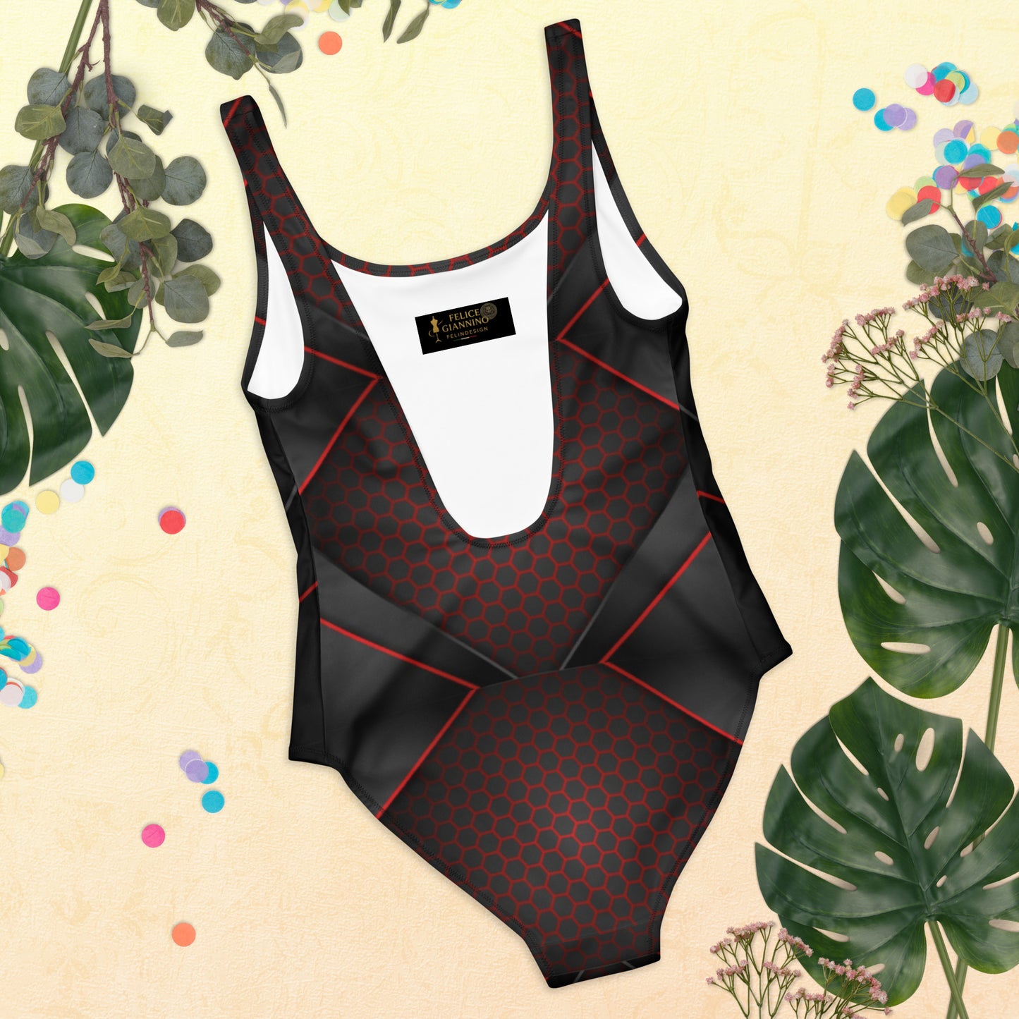 FelinDesign One Piece Swimsuit 2026 Elegant Black Swimwear for Pool & Beach Women’s Stylish Bathing Suit - FelinDesign