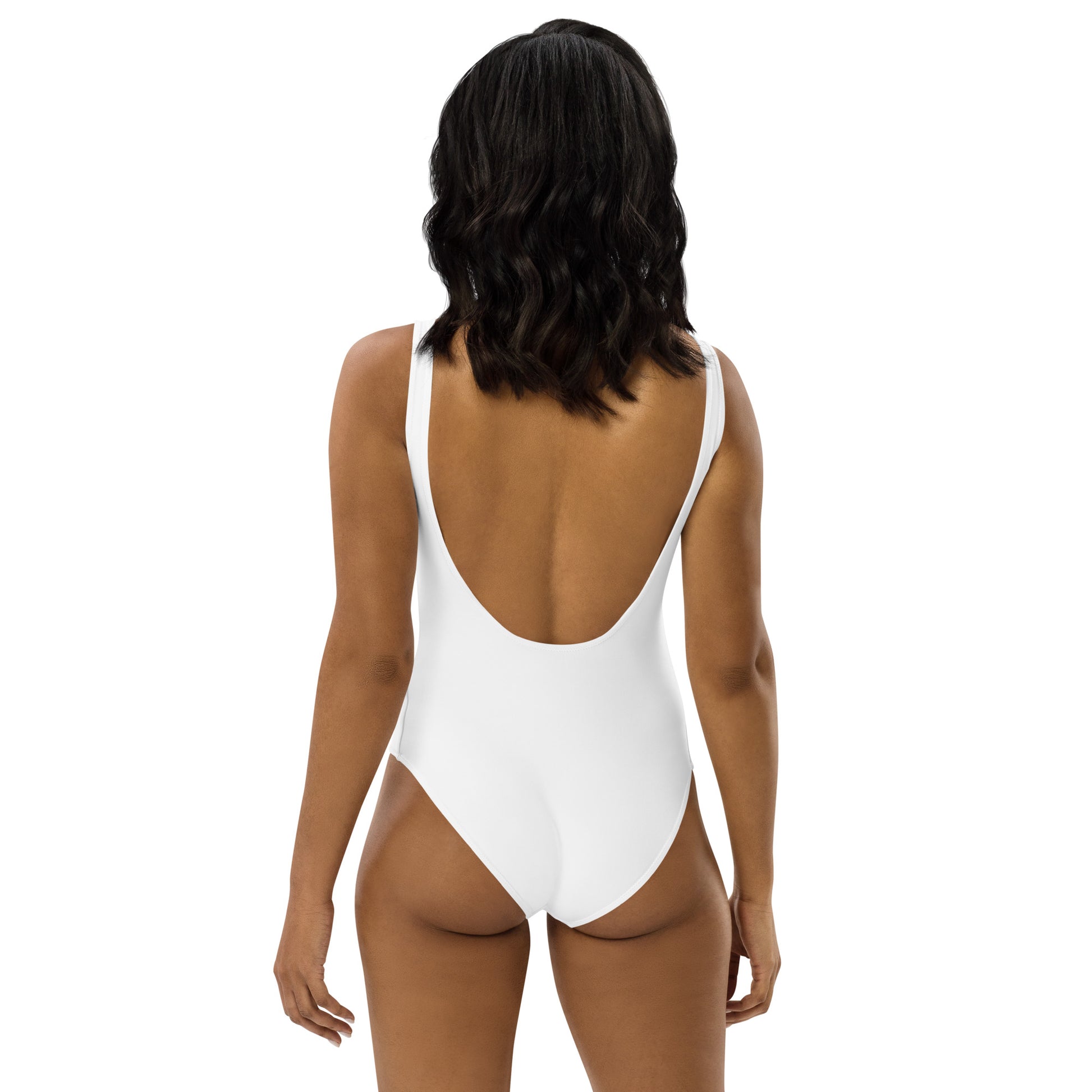 Optic white Minimalist Chic One-Piece Swimwear | Solid Color Collection | 2026 Summer Essentials felindesign - FelinDesign