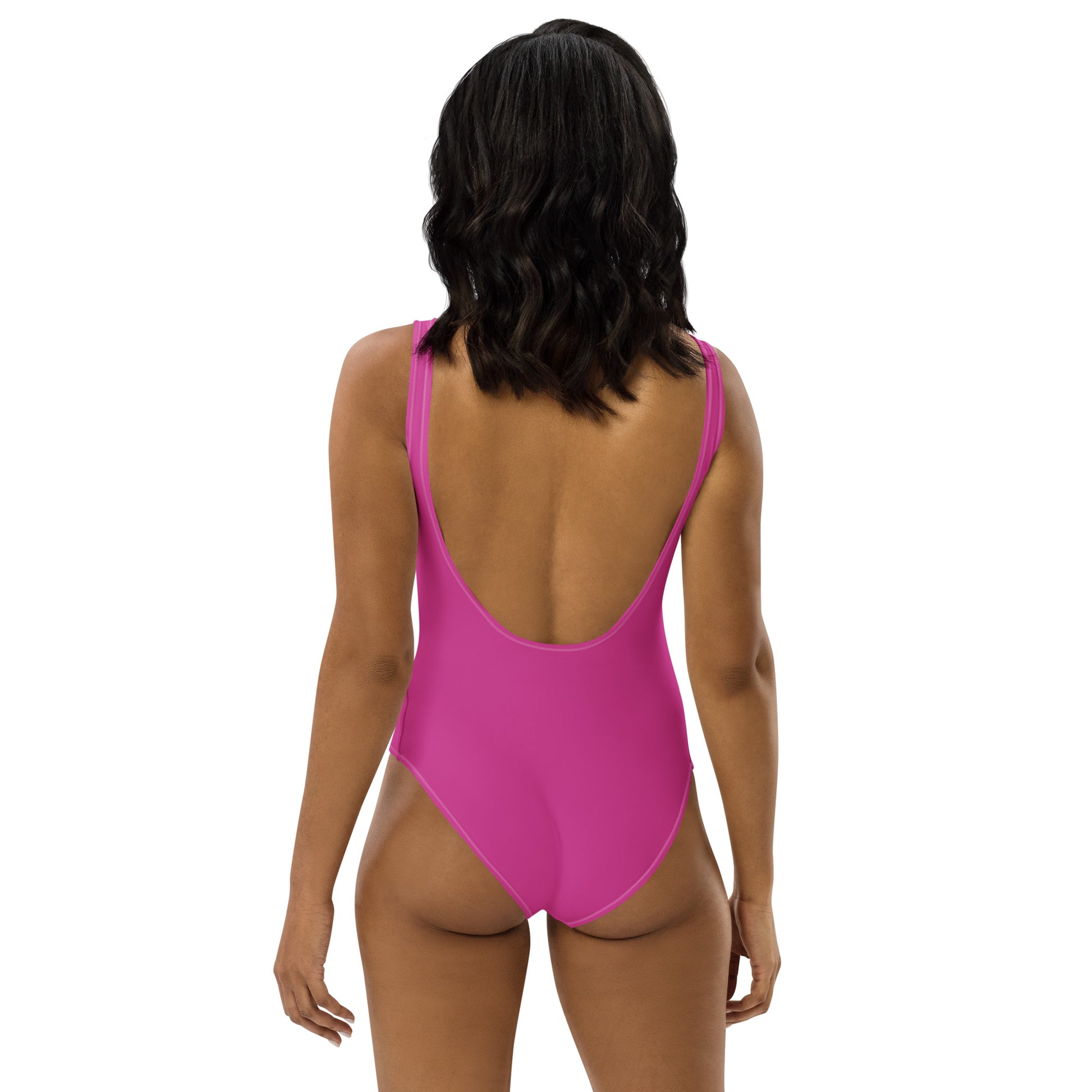 Deep cherry Minimalist Chic One-Piece Swimwear | Solid Color Collection | 2026 Summer Essentials felindesign - FelinDesign