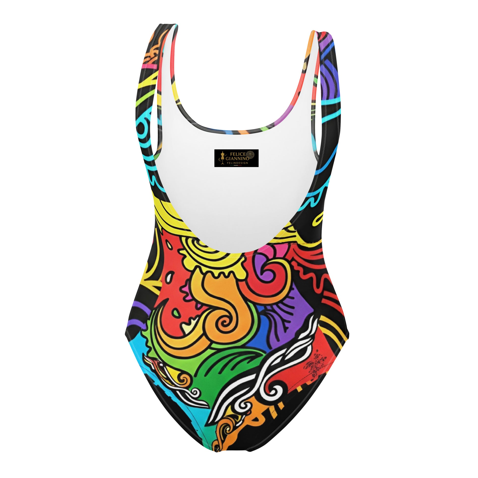 Women's Rainbow One-Piece Swimsuit - Recycled Chlorine-Resistant Fabric | FelinDesign - FelinDesign