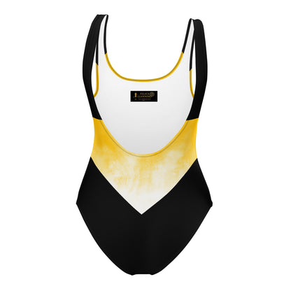 Yellow Surf Minimalist Chic One-Piece Swimwear | Solid Color Collection | 2026 Summer Essentials felindesign Surf Yellow - FelinDesign