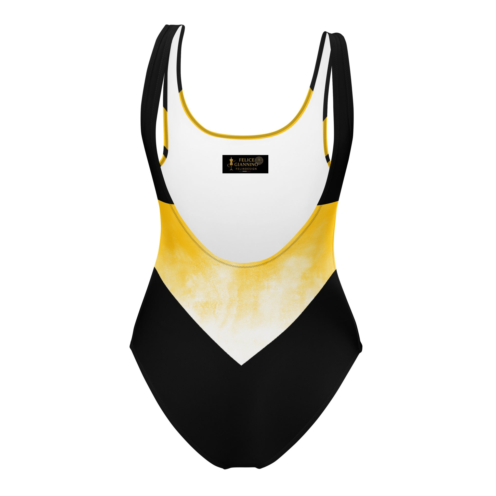Yellow Nature Minimalist Chic One-Piece Swimwear | Solid Color Collection | 2026 Summer Essentials felindesign Nature - FelinDesign