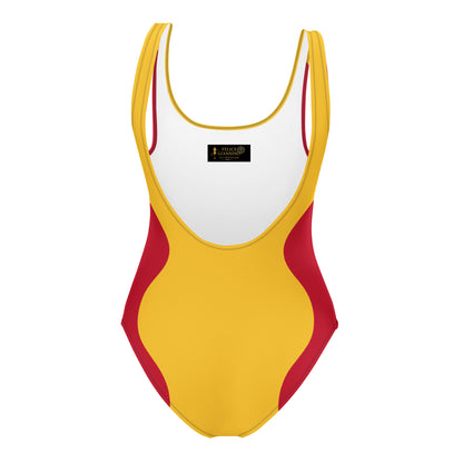 Sinuous Geometry One-Piece Swimsuit –Spain FelinDesign - FelinDesign