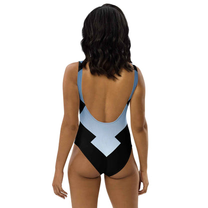 Women's One-Piece Swimsuit Sky blue/White FelinDesign - Elegant Eco-Sustainable Chlorine Resistant