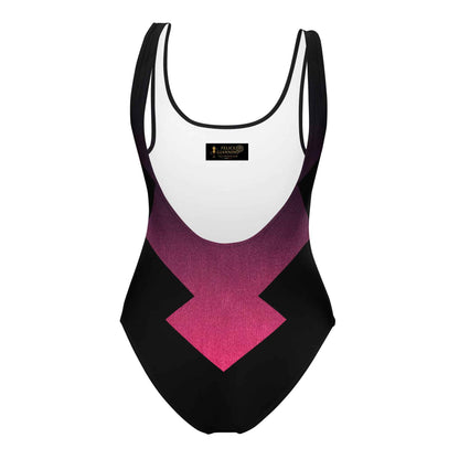 Women's One-Piece Swimsuit Black/Fuchsia FelinDesign - Elegant Eco-Sustainable Chlorine Resistant