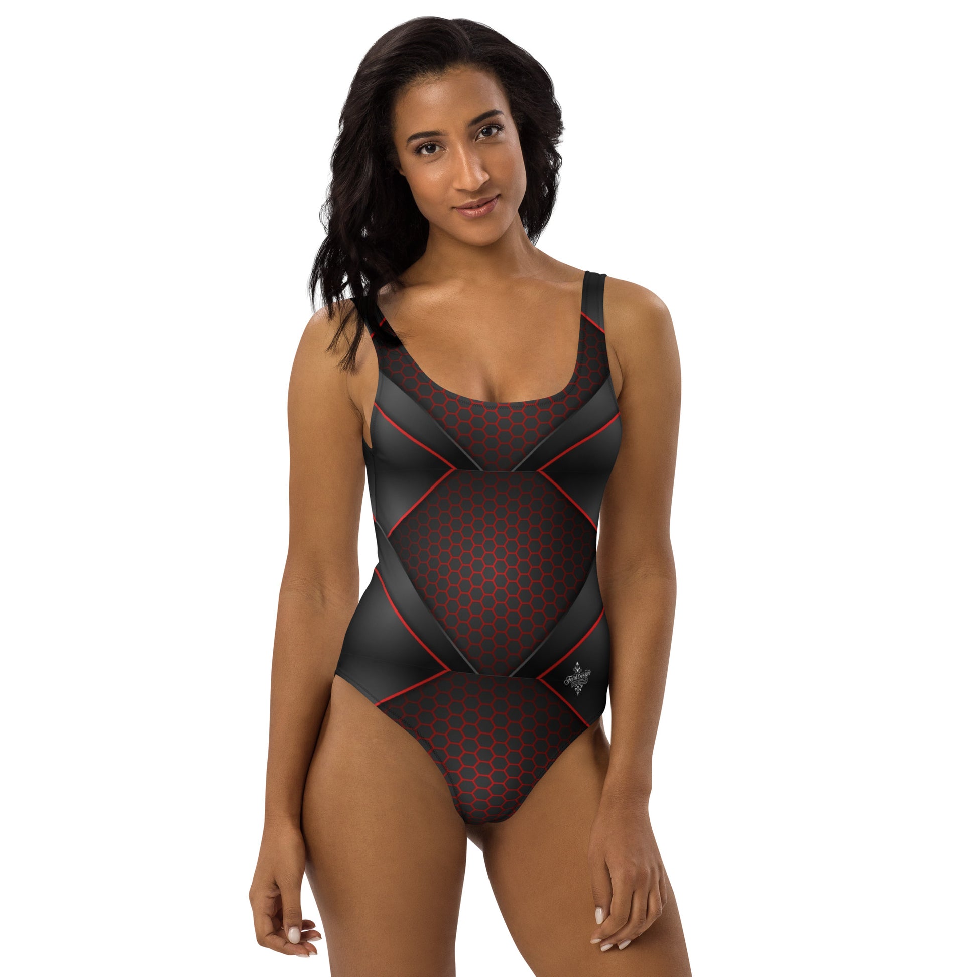 FelinDesign One Piece Swimsuit 2026 Elegant Black Swimwear for Pool & Beach Women’s Stylish Bathing Suit - FelinDesign